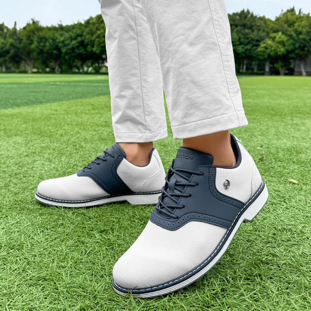 Lenox Men Golf Shoes Spikes Lace-Up Walking Footwear