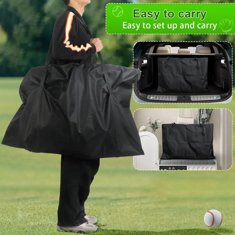 Baseball Pitching Net with Strike Zone, Softball Practice Net with Ground Stakes to Increase Stability, 9 Holes Outdoor Baseball