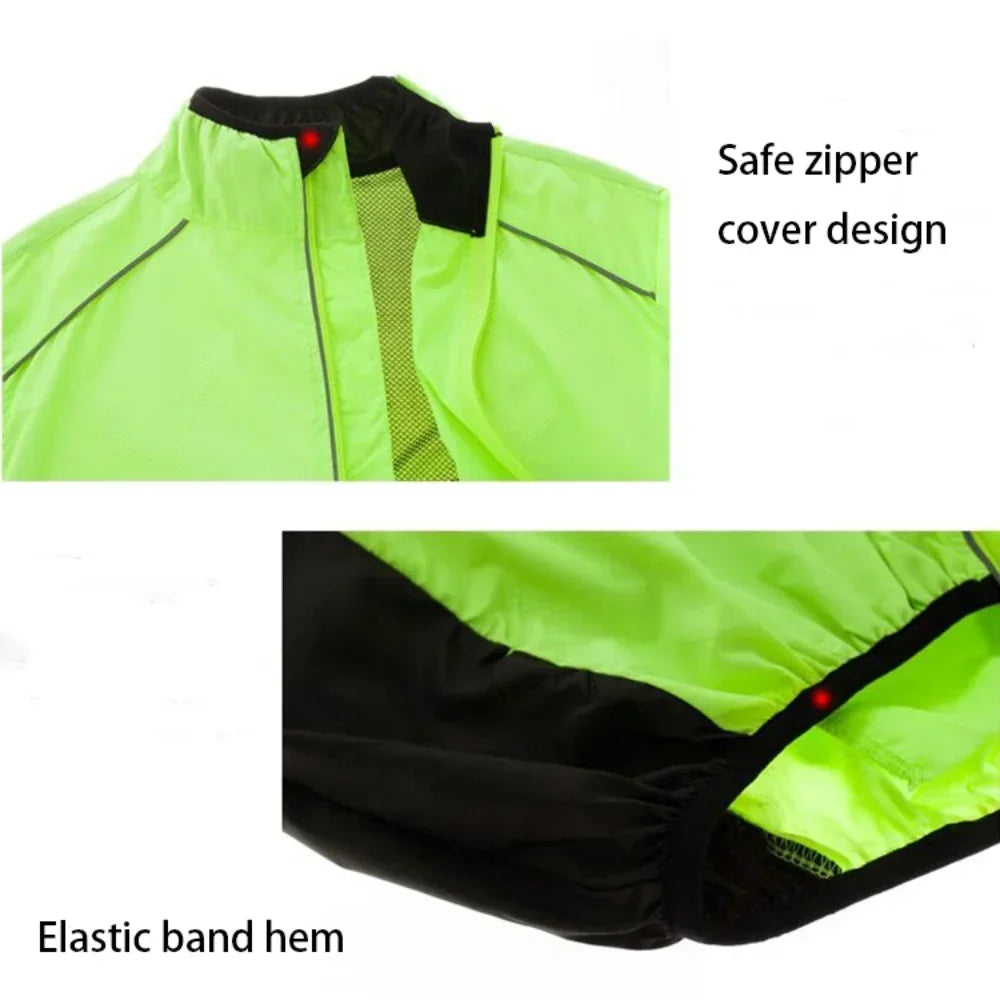 Guangdong Reflective Mens Rain Jacket Windproof Cycling