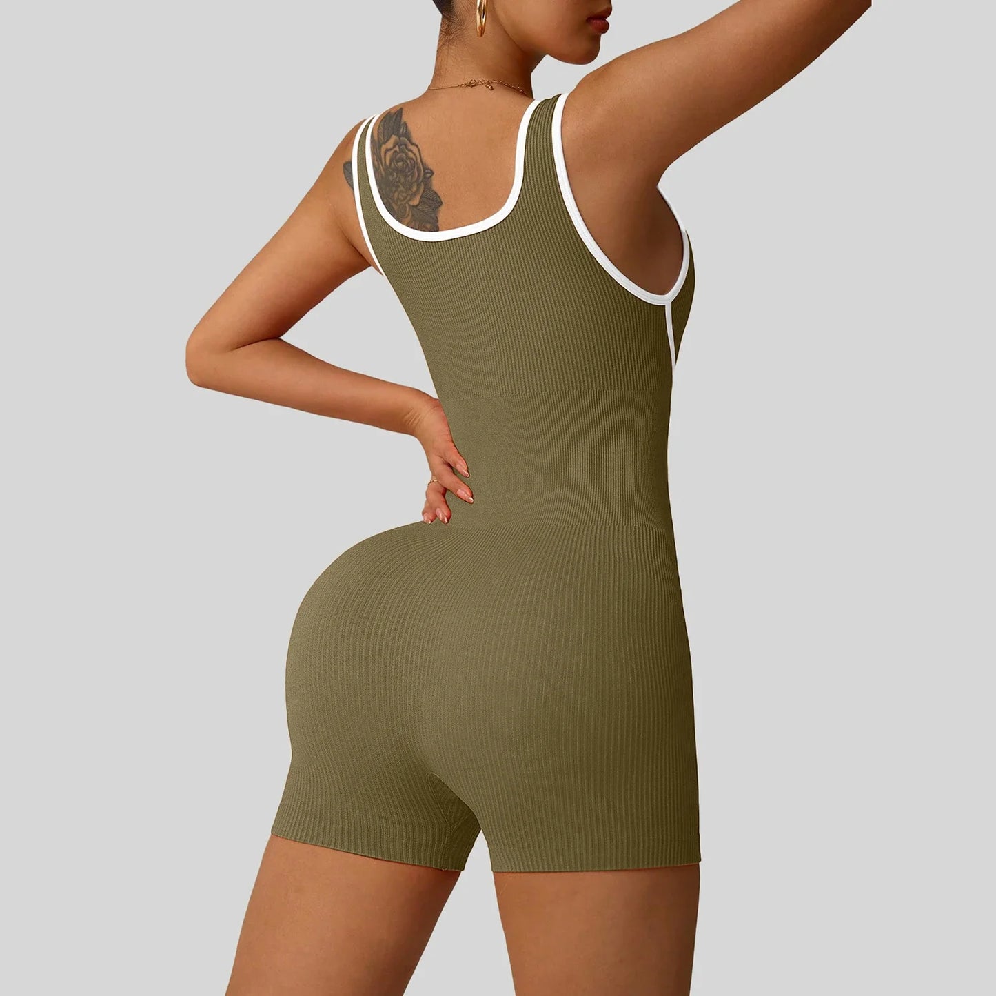 DPSTGYMCN Shockproof Yoga Bodysuit Seamless Sculpting
