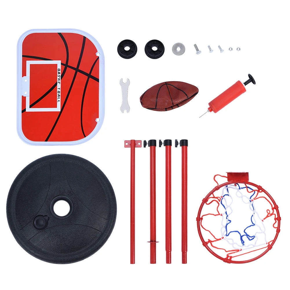 Basketball System Height Adjustable Basketball Stand System Hoop Backboard Net Kit for Children Adjustable Basketball System