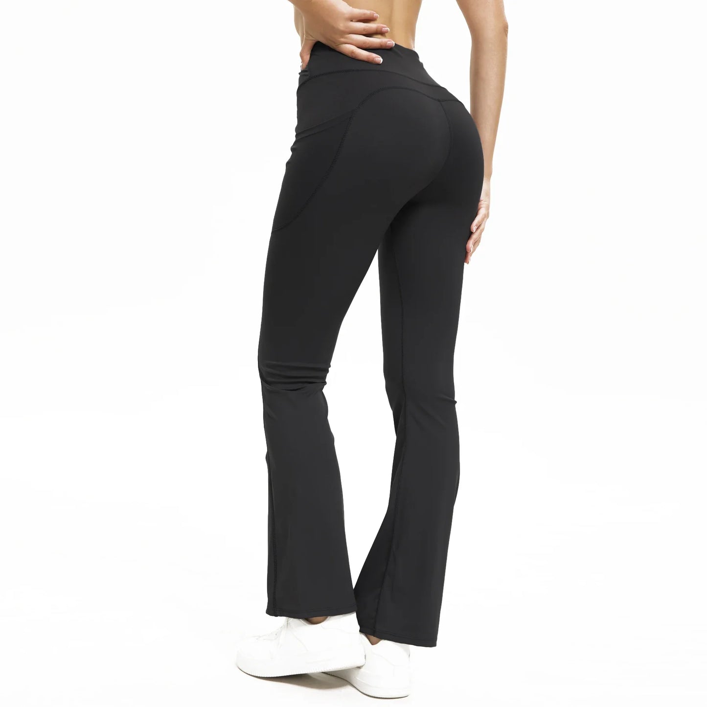 CN Guangdong Bootcut Yoga Pants With Pockets For Women