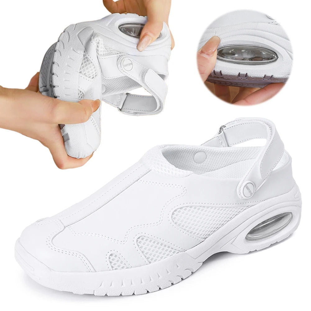Woman and Man Lightweight Slippers Breathable Slip On Slippers Soft-Soled Mesh Mules Shoes Walking Shoes Hospital Working Shoes