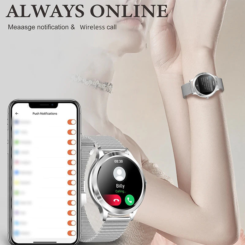 INNOFOVO Women Smart Watch Fitness Tracker With Wireless Calls Music