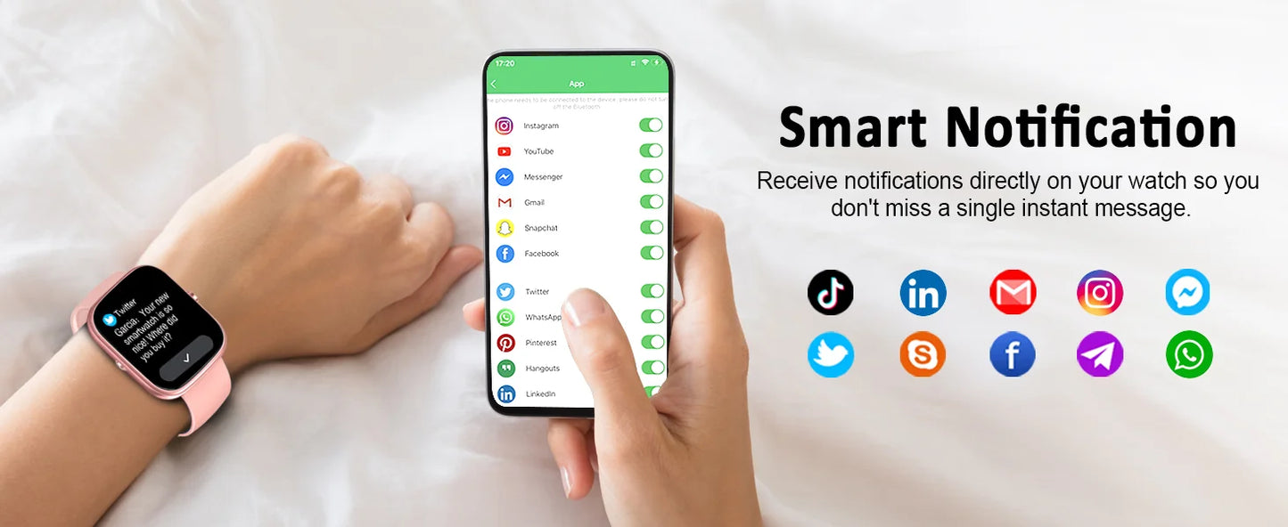Nerunsa Smart Watch IP68 Waterproof Fitness Tracker