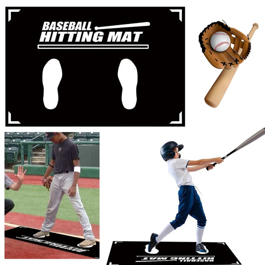 Baseball Batting Cushion 90x60cm Softball Batting Cage Practice Hitting Mat with Toes Facing Place Baseball Training Accessories