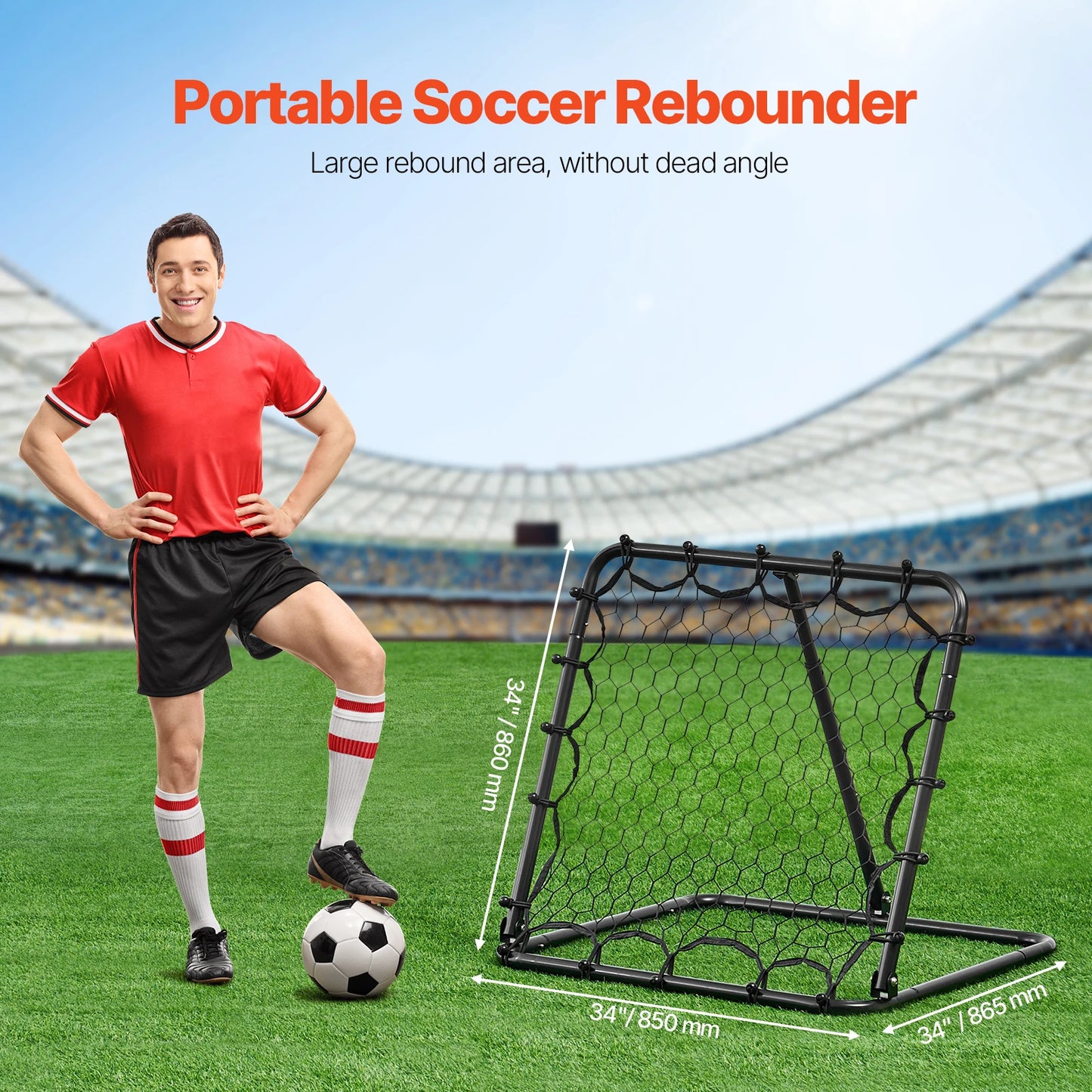 Portable Soccer Rebounder Net for Ultimate Training Experience