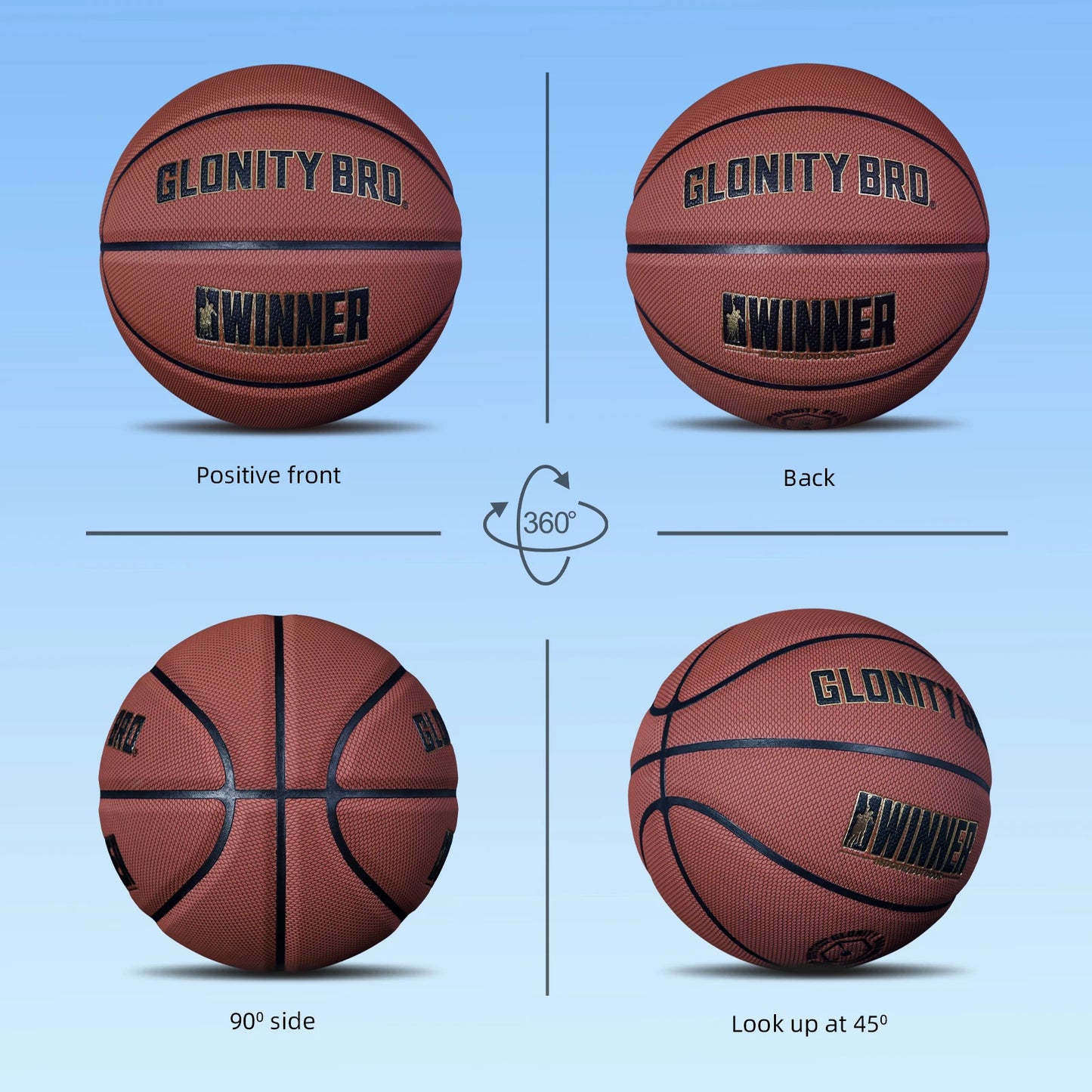 Wear-resistant Pu Leather In&Outdoor Competition Basketball Standard Size 5 6 7 Brown-Red Men's Women's Traning Team Street Ball