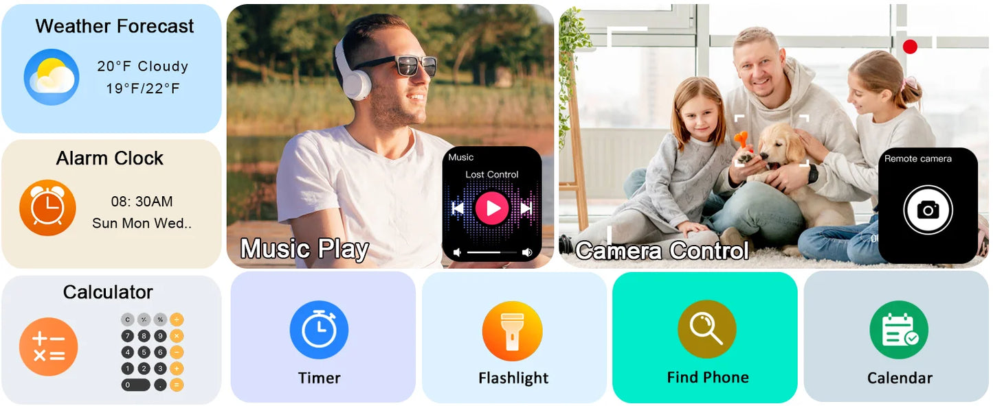 Nerunsa Smart Watch IP68 Waterproof Fitness Tracker