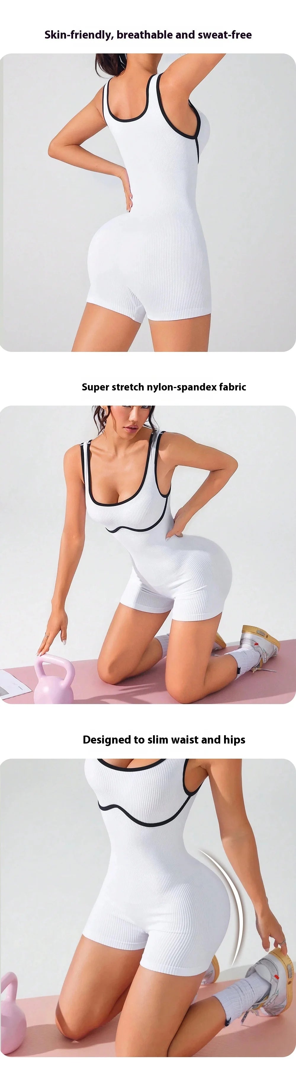 DPSTGYMCN Shockproof Yoga Bodysuit Seamless Sculpting