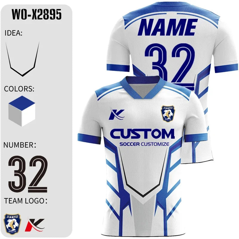 Personalized Custom Soccer Jerseys with Embroidered Logo for Teams