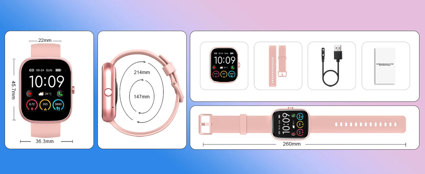 Nerunsa Smart Watch IP68 Waterproof Fitness Tracker