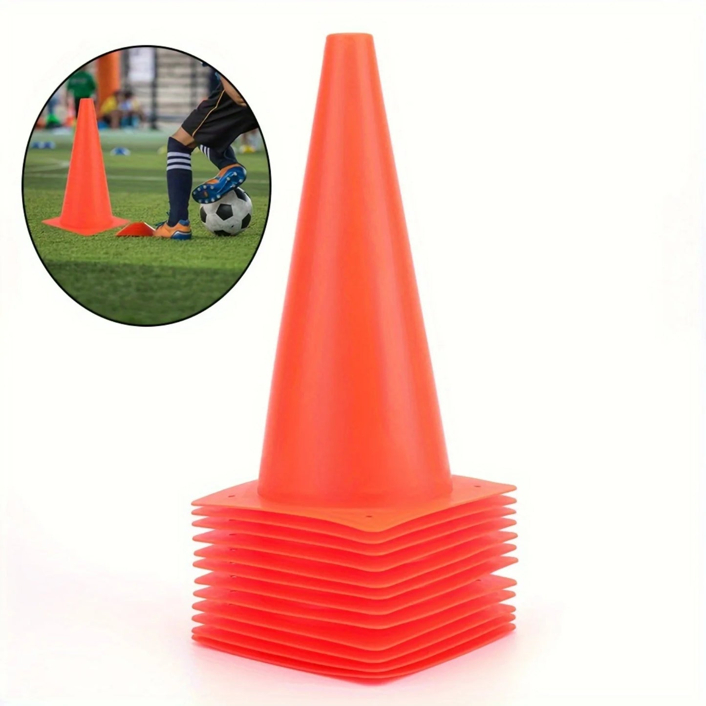 Durable Traffic Training Cones for Soccer Basketball and Football
