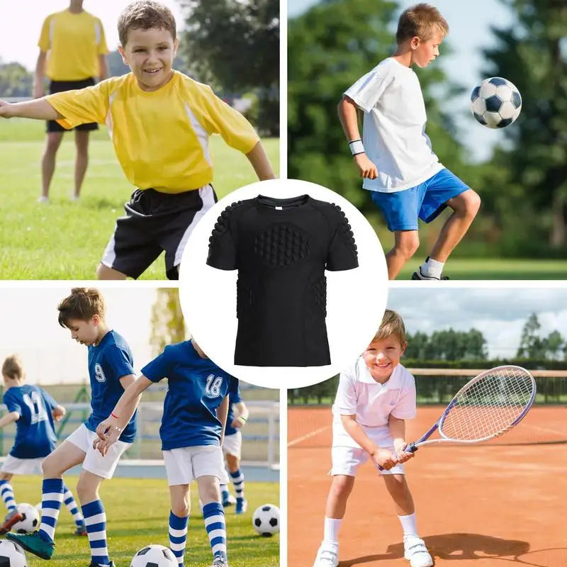 Youth Football Padded Chest Protector for Rib and Shoulder Safety