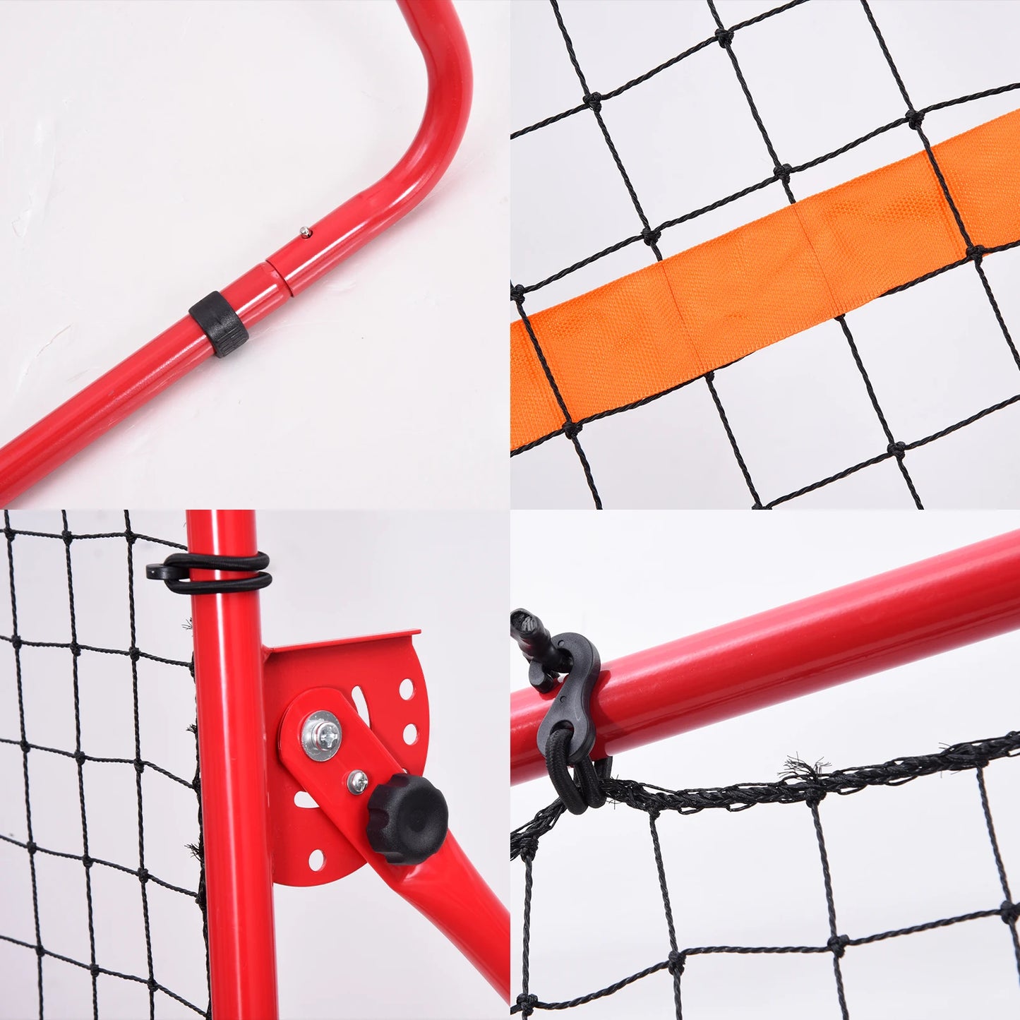 Rebound Net for Baseball & Volleyball,6x4.6 Ft Baseball Pitch Back Aid Training Net with Angle Adjustment