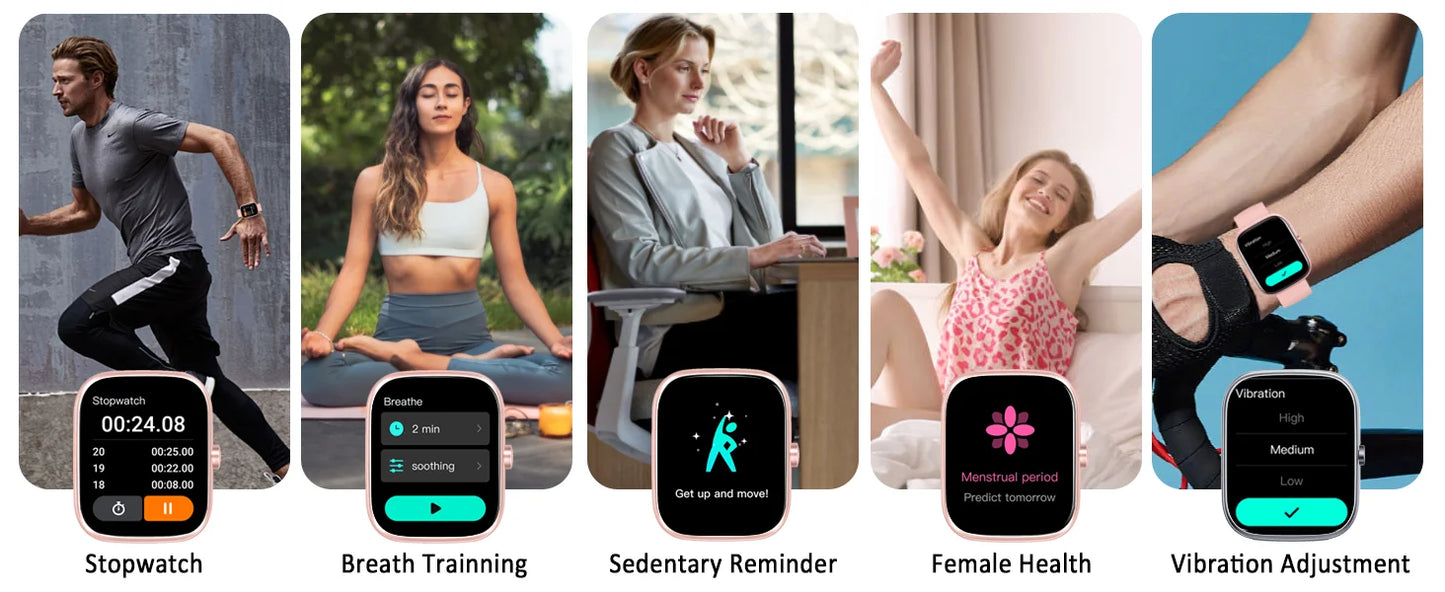 Nerunsa Smart Watch IP68 Waterproof Fitness Tracker