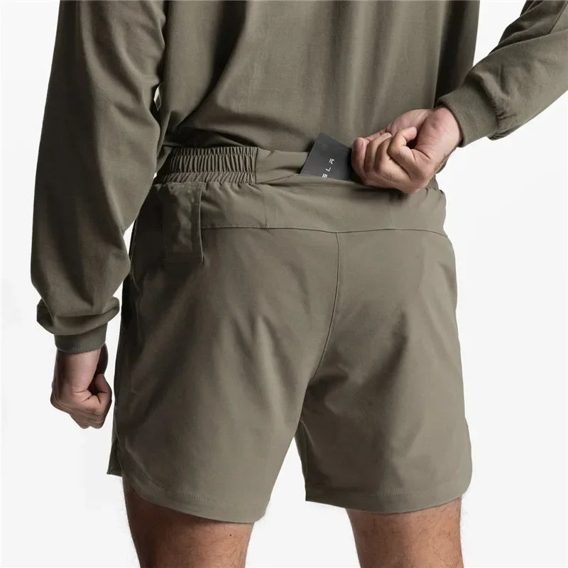 GENDAWAYCN Men Running Shorts Quick Dry Fitness Gym