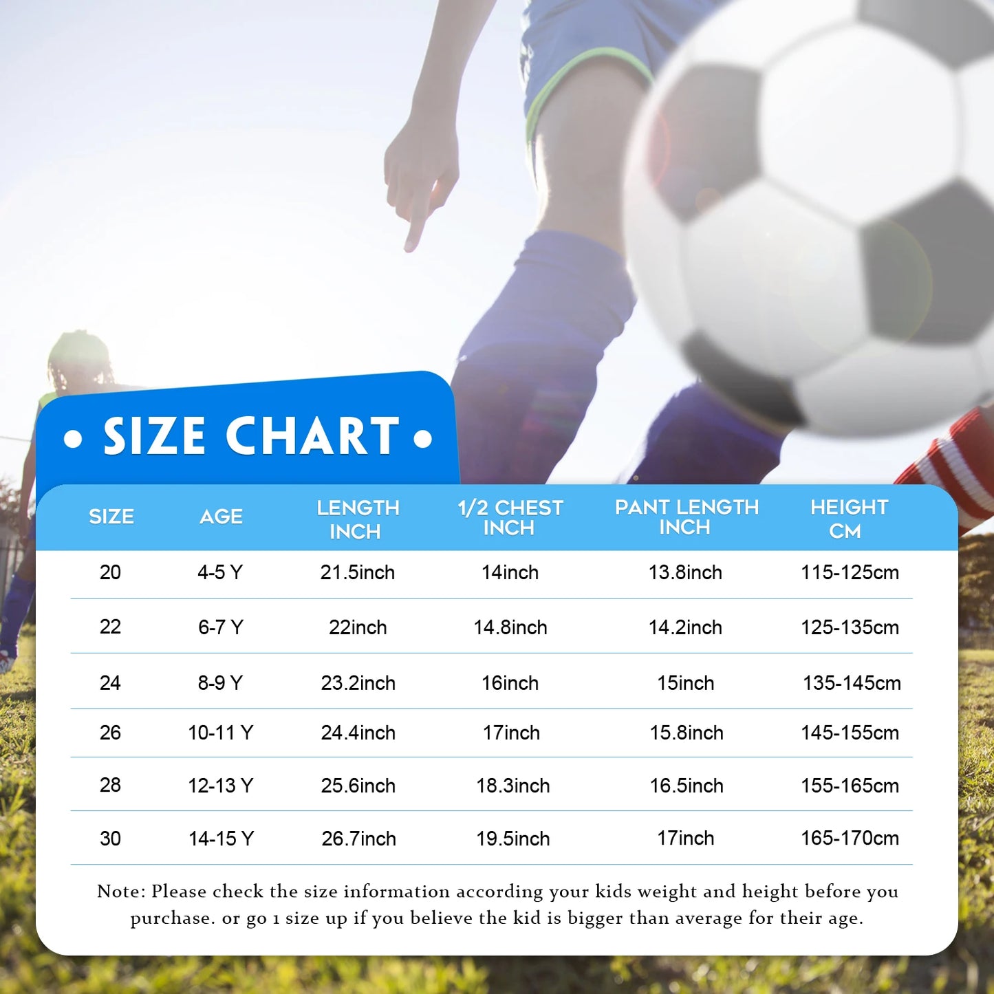 Children's Football Jersey Sports Training Suit Set for All