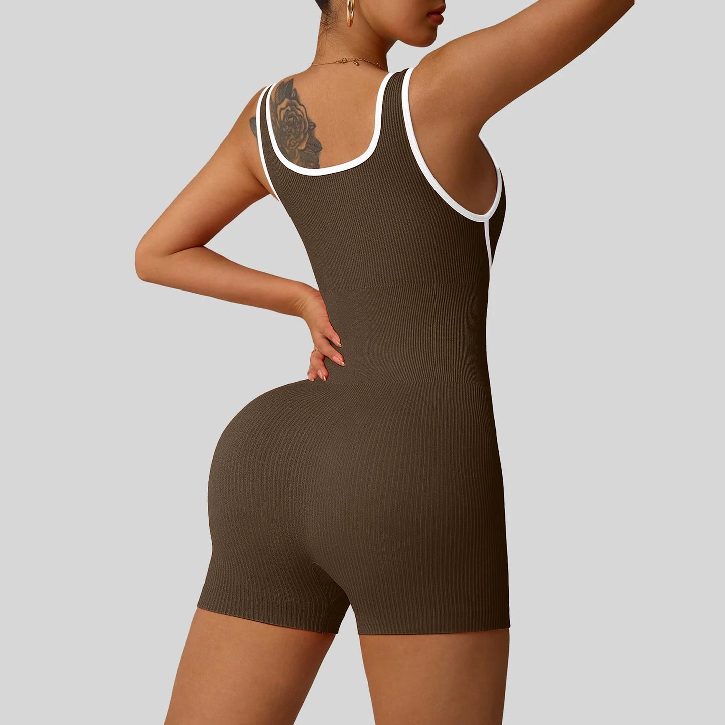 DPSTGYMCN Shockproof Yoga Bodysuit Seamless Sculpting