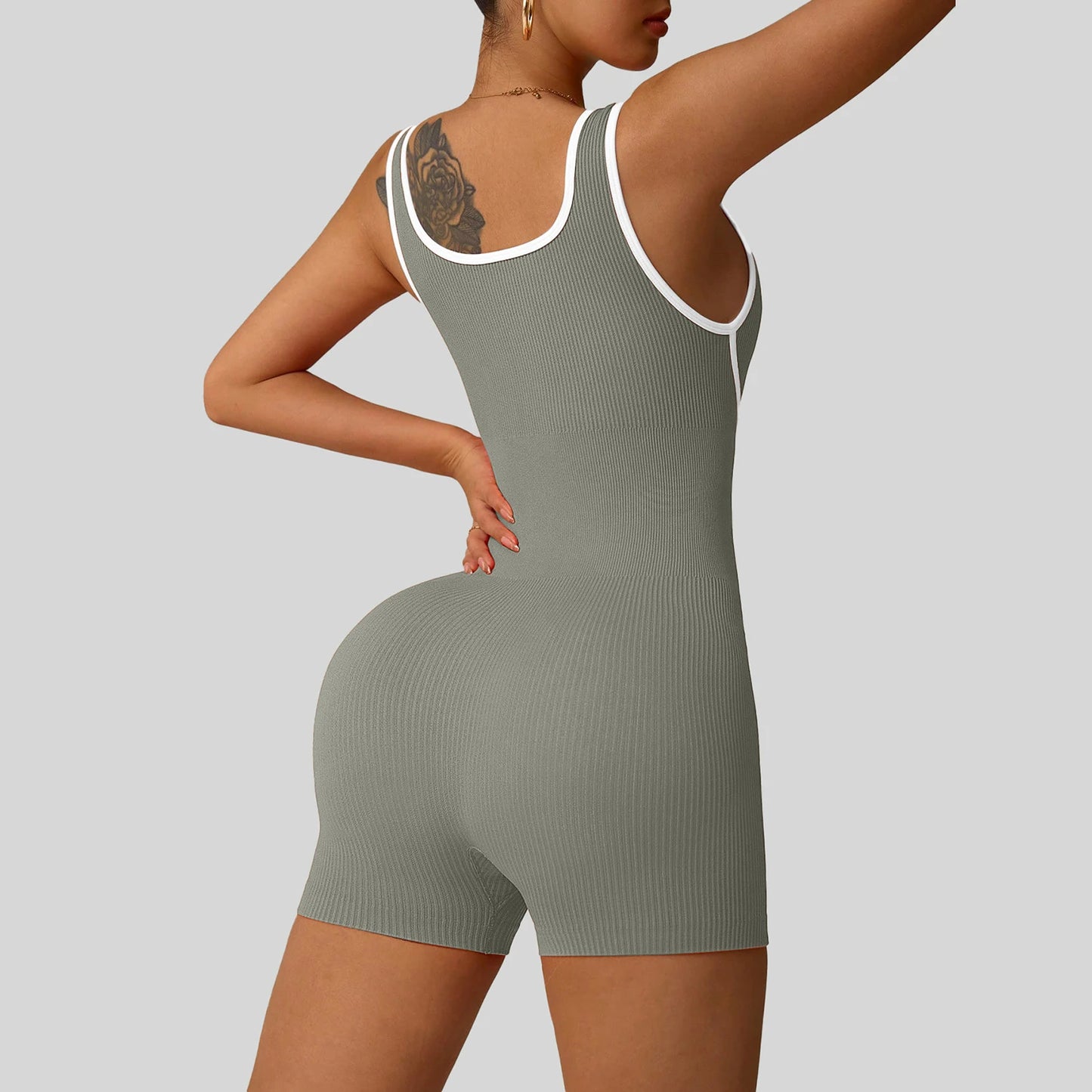 DPSTGYMCN Shockproof Yoga Bodysuit Seamless Sculpting