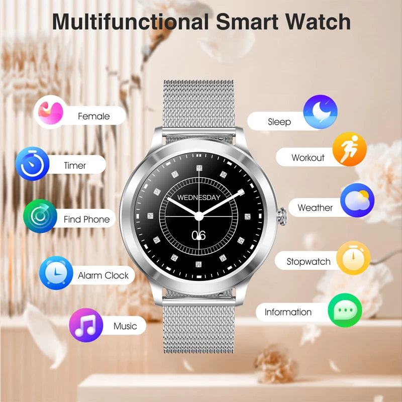 INNOFOVO Women Smart Watch Fitness Tracker With Wireless Calls Music