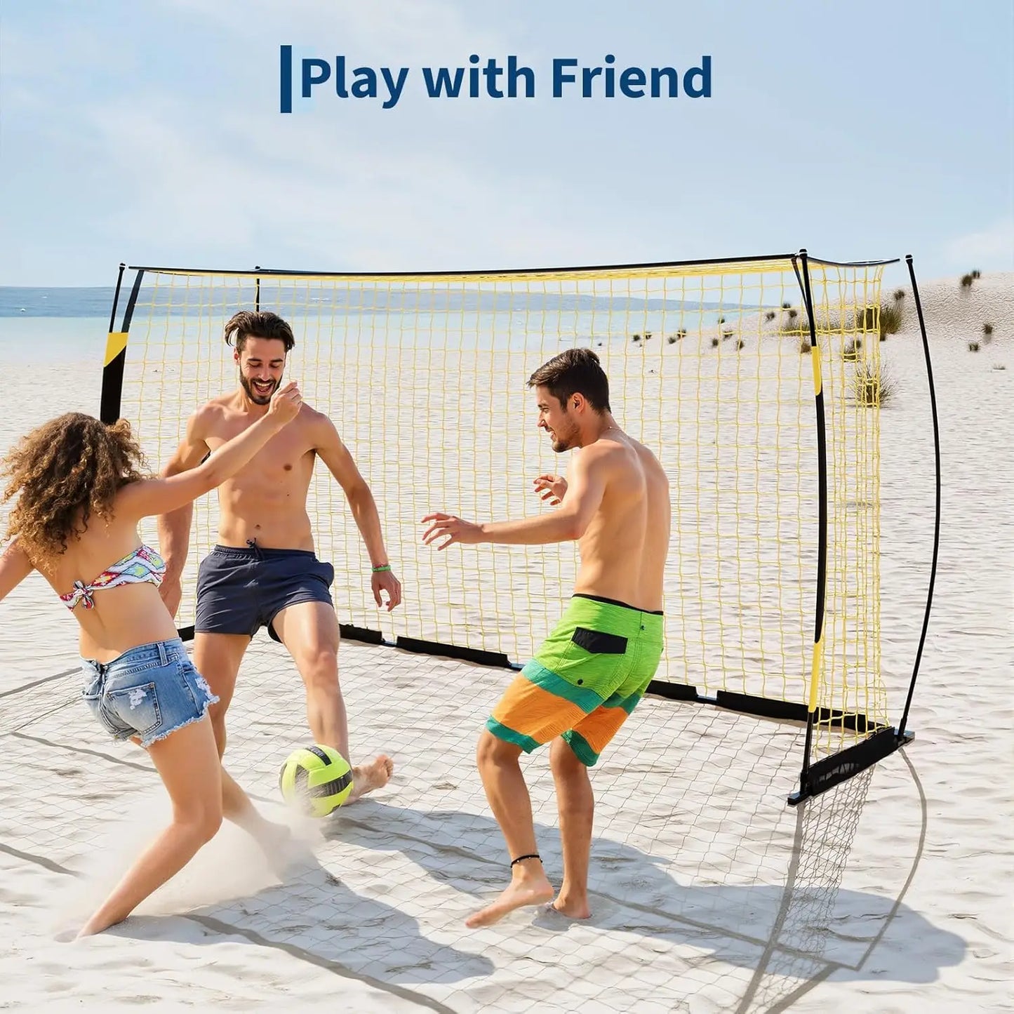 HiMISS Portable Soccer Goal With Metal Frame And Durable Net