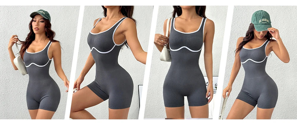DPSTGYMCN Shockproof Yoga Bodysuit Seamless Sculpting