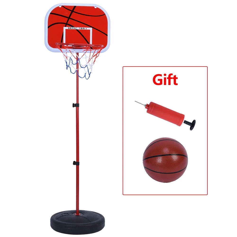 Basketball System Height Adjustable Basketball Stand System Hoop Backboard Net Kit for Children Adjustable Basketball System