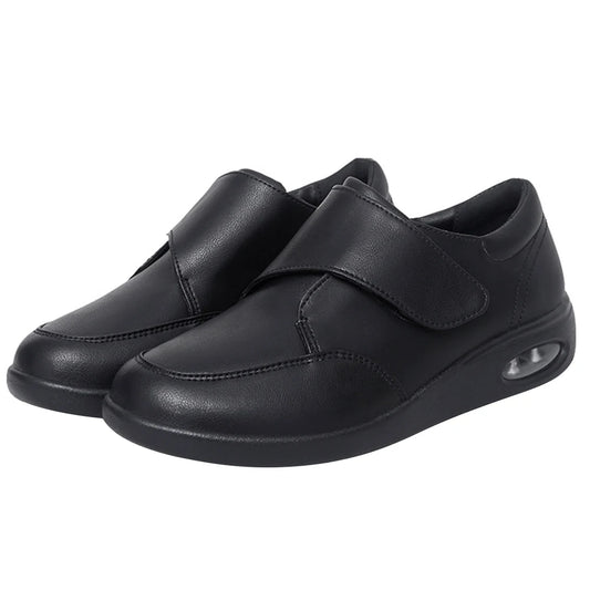 Women Diabetic Shoes Leather Walking Shoes Comfortable Lightweight Edema Sneakers Air Cushioned Shoes for Plantar Fasciitis
