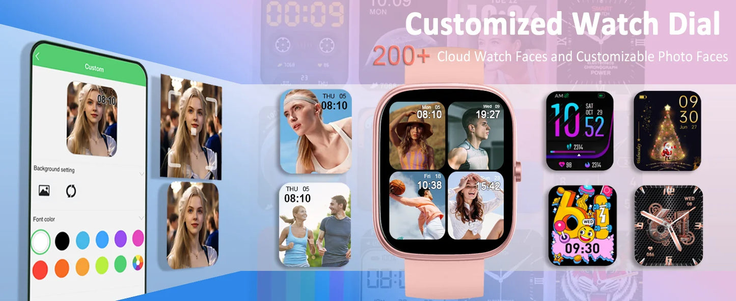 Nerunsa Smart Watch IP68 Waterproof Fitness Tracker