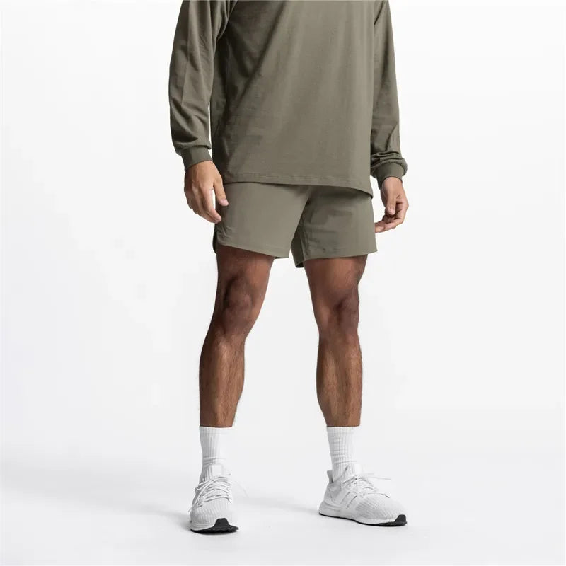 GENDAWAYCN Men Running Shorts Quick Dry Fitness Gym