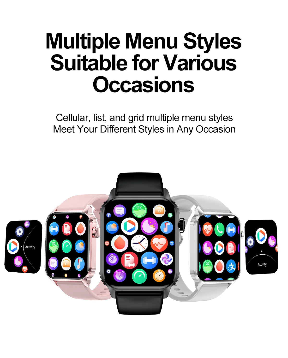 Nerunsa TG08 Smartwatch Fitness Tracker With 100 Modes