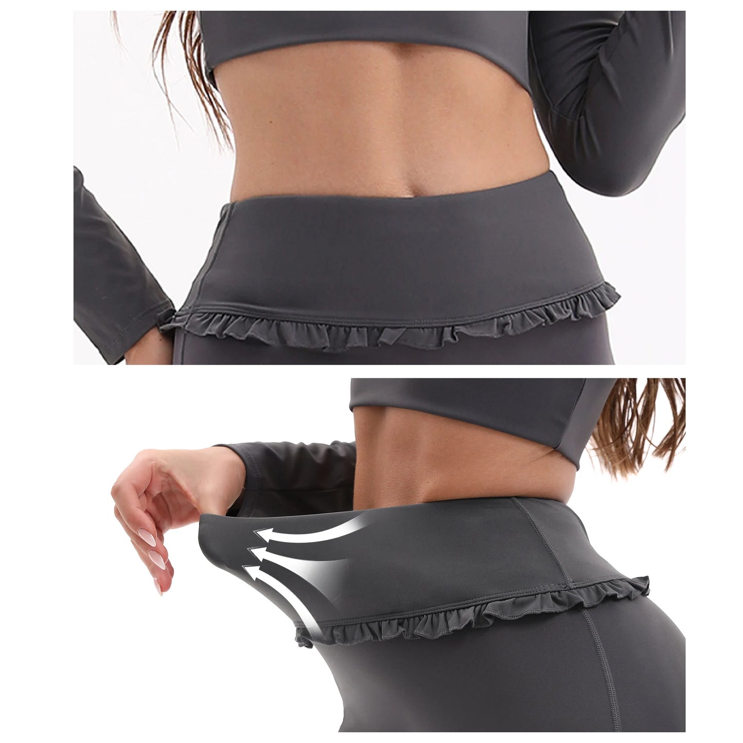Jiangxi Floral Lace Yoga Set With High Waist Flare Pants