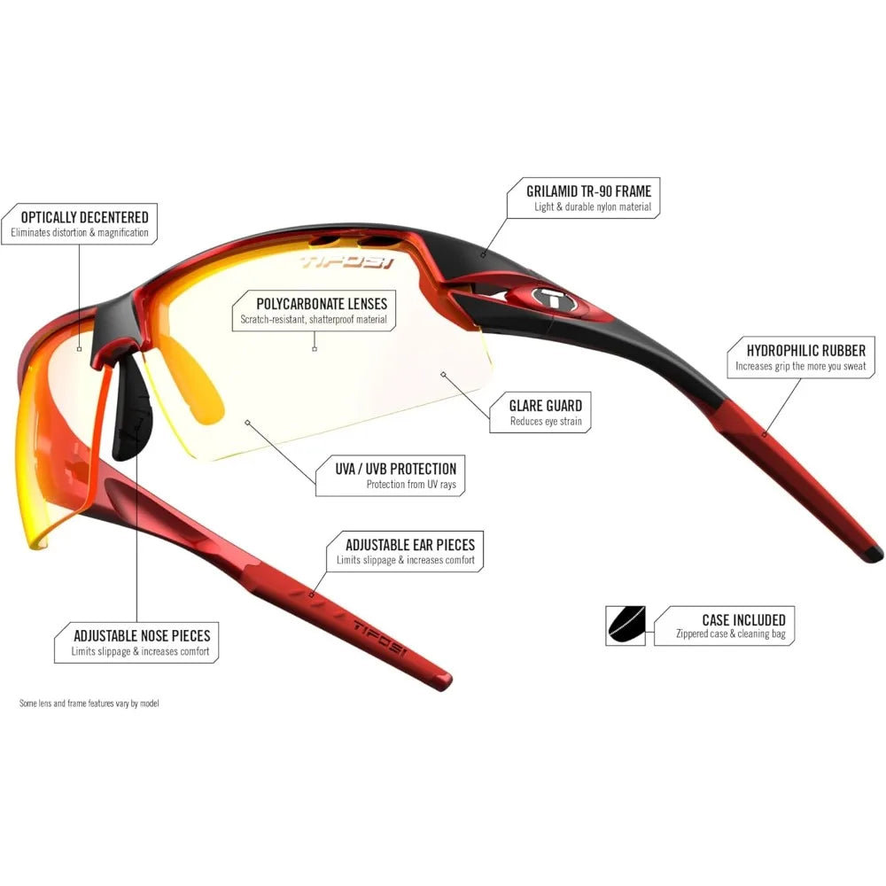 Sports sunglasses - ideal for baseball, cricket, cycling, fishing, golf, hiking, running, mountain climbing