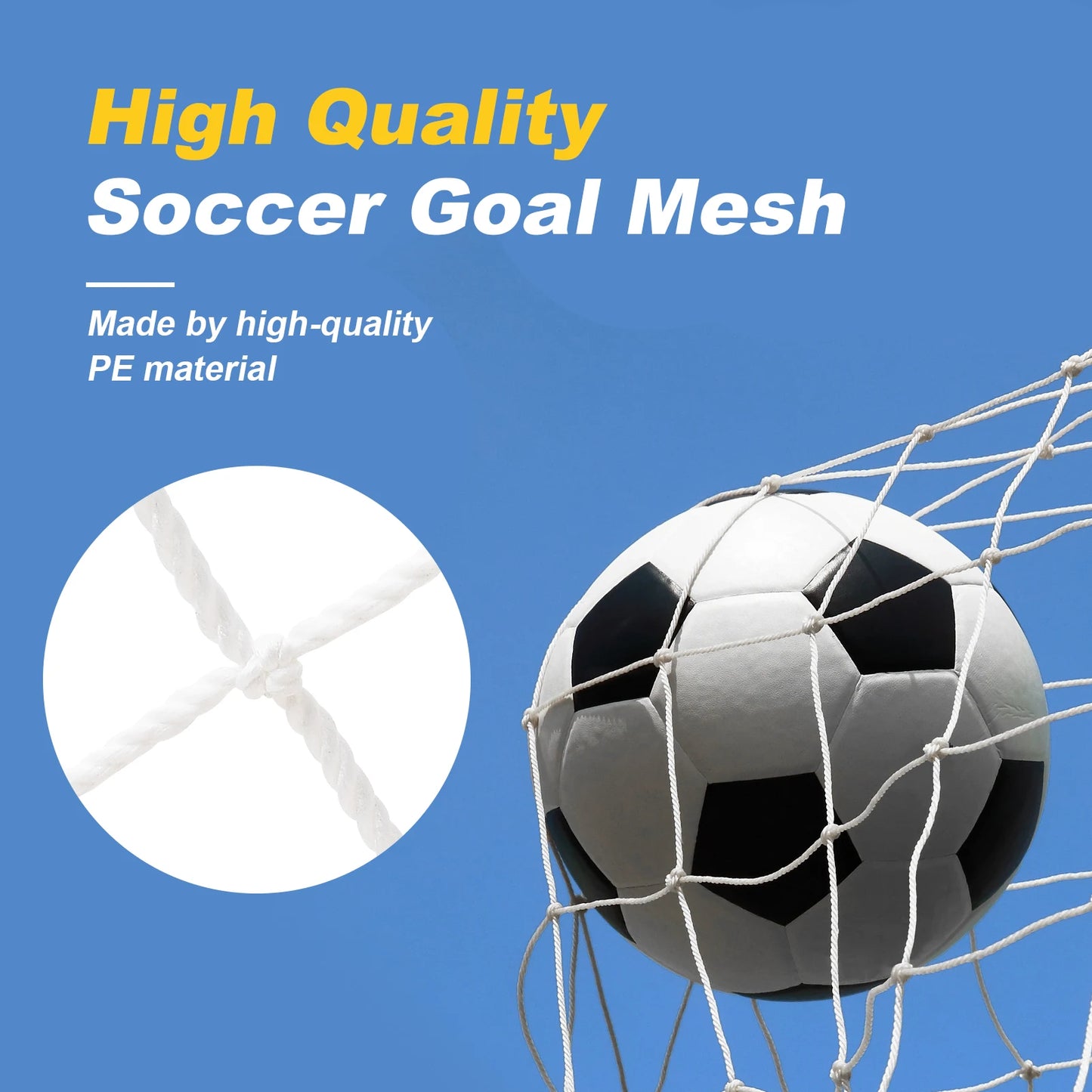 Metal Soccer Goal Soccer Goal for Backyard 6x4 FT Soccer Goal with Steel Frame Net and Ground Stakes for Kids Adults