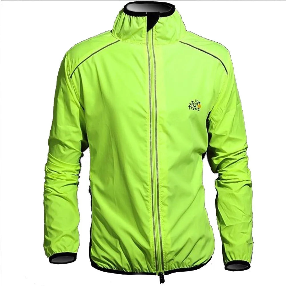 Guangdong Reflective Mens Rain Jacket Windproof Cycling