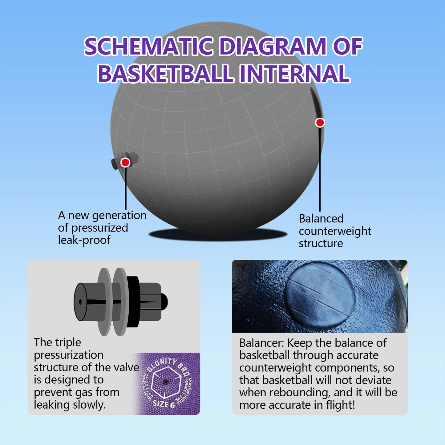 Weighted Training Basketball Women 2.2LBS/28.5'' Adult 3LBS/29.5'' Size6/7 Help Improve Dribbling ,Passing,And Rebounding Skills