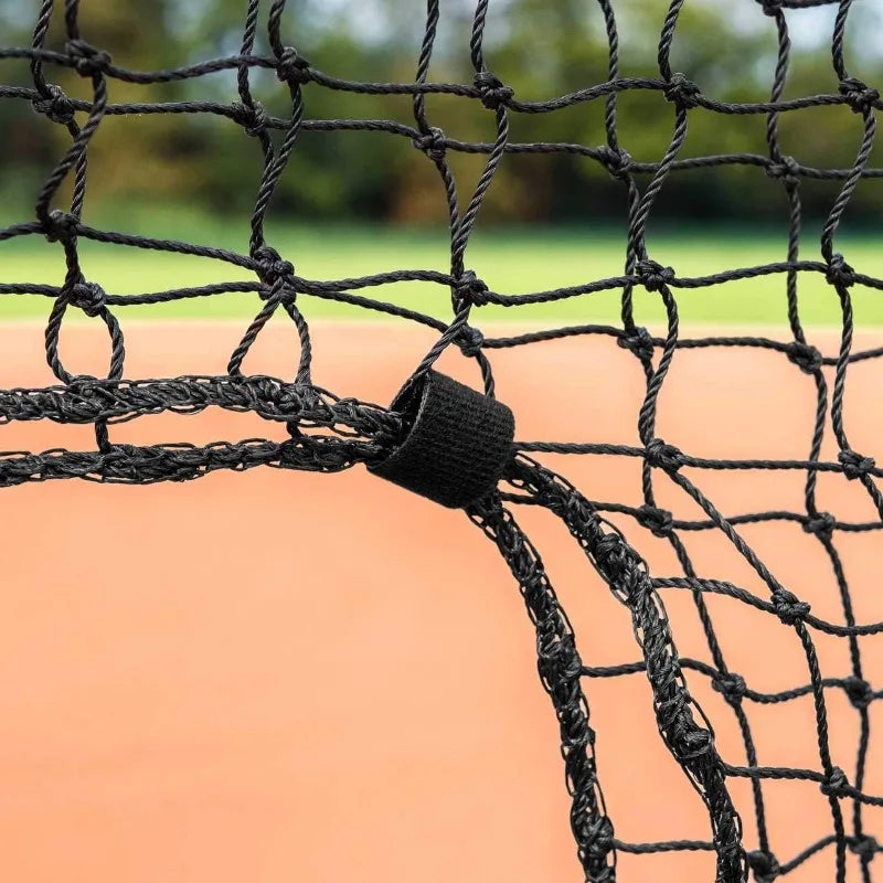 FORTRESS Pitching Screen – Perfect Net & Batting Technique for Pitchers Softball & Baseball - Out Through Net [7ft x 7ft]
