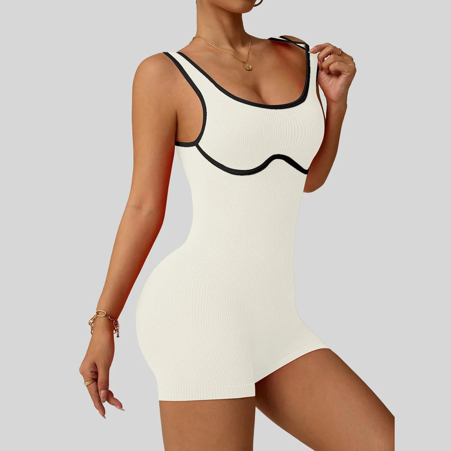 DPSTGYMCN Shockproof Yoga Bodysuit Seamless Sculpting