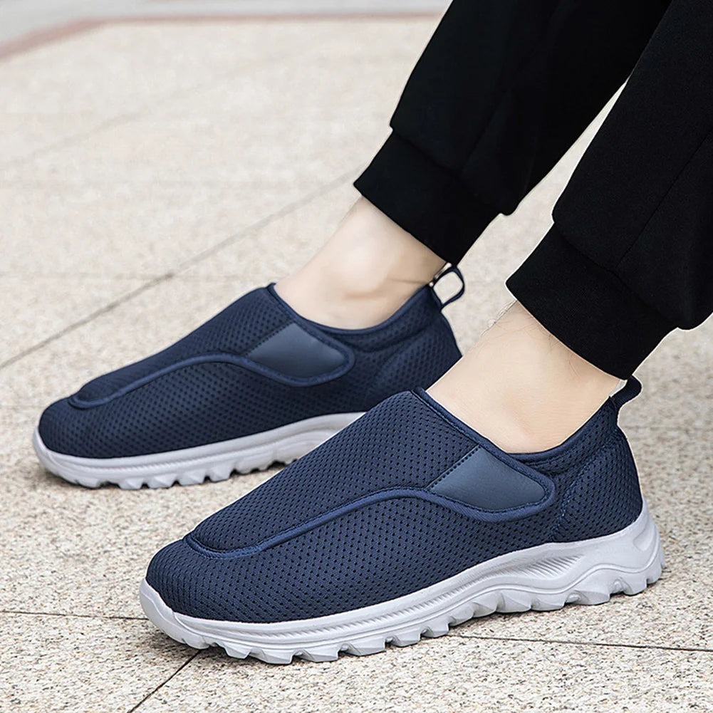 Men Diabetic Casual Shoes Breathable Non-slip Wide Walking Sneakers Outdoor 2024 Slip-On Orthopedic Shoes Velcro Men Shoes Gift