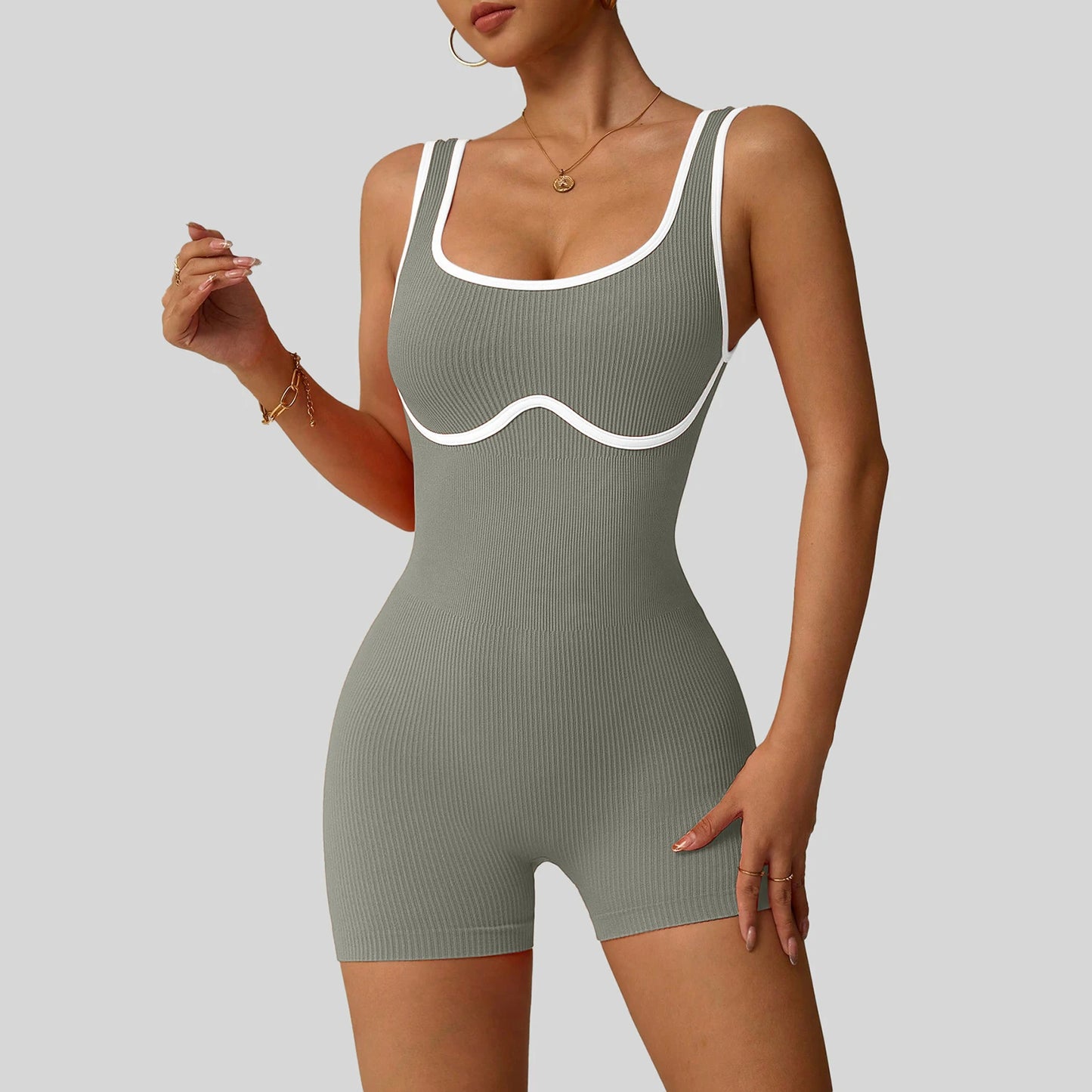 DPSTGYMCN Shockproof Yoga Bodysuit Seamless Sculpting