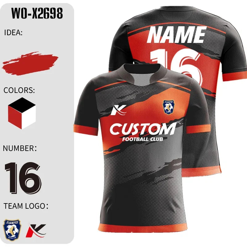Personalized Custom Soccer Jerseys with Embroidered Logo for Teams