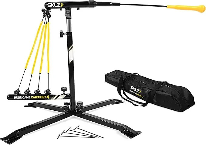 SKLZ Hurricane Batting Swing Trainer for Baseball & Softball - Durable Swing Arm - 4 Power Band System - High-Visibility