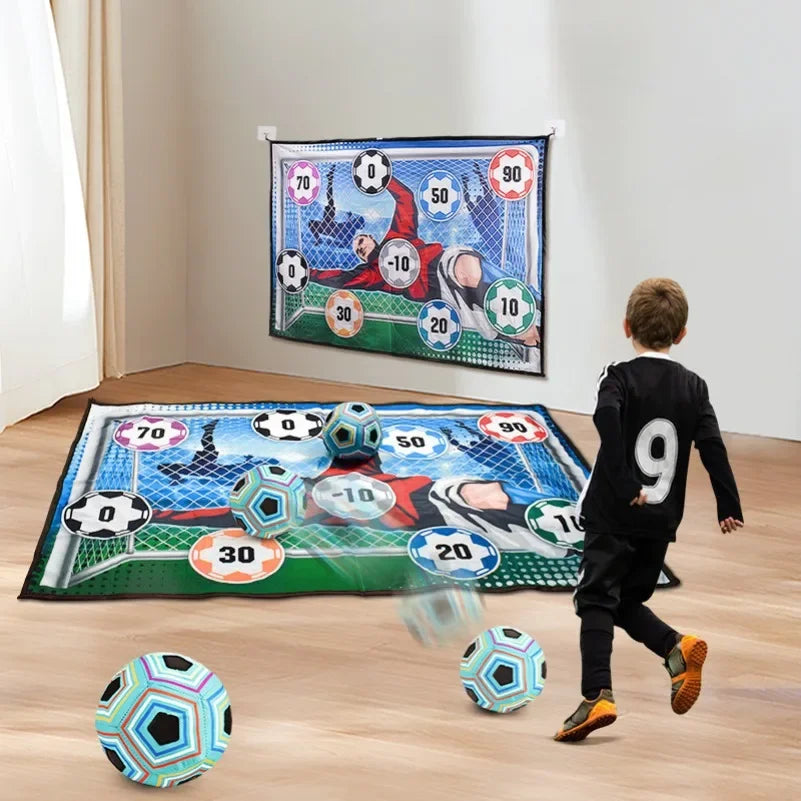 Soccer Game Mat Set for Kids Outdoor Indoor Fun