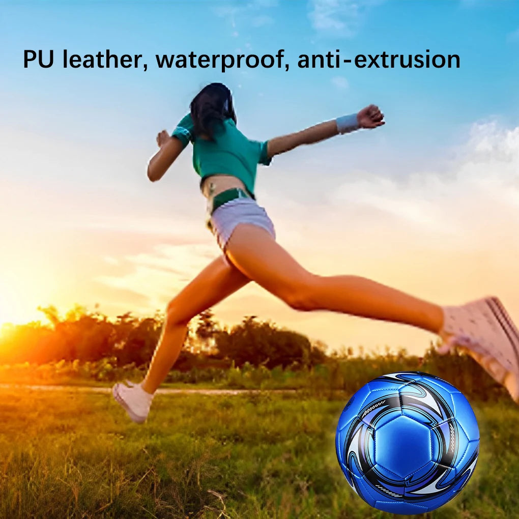 Leakproof Soccer Ball Durable PU Leather for Campus Play