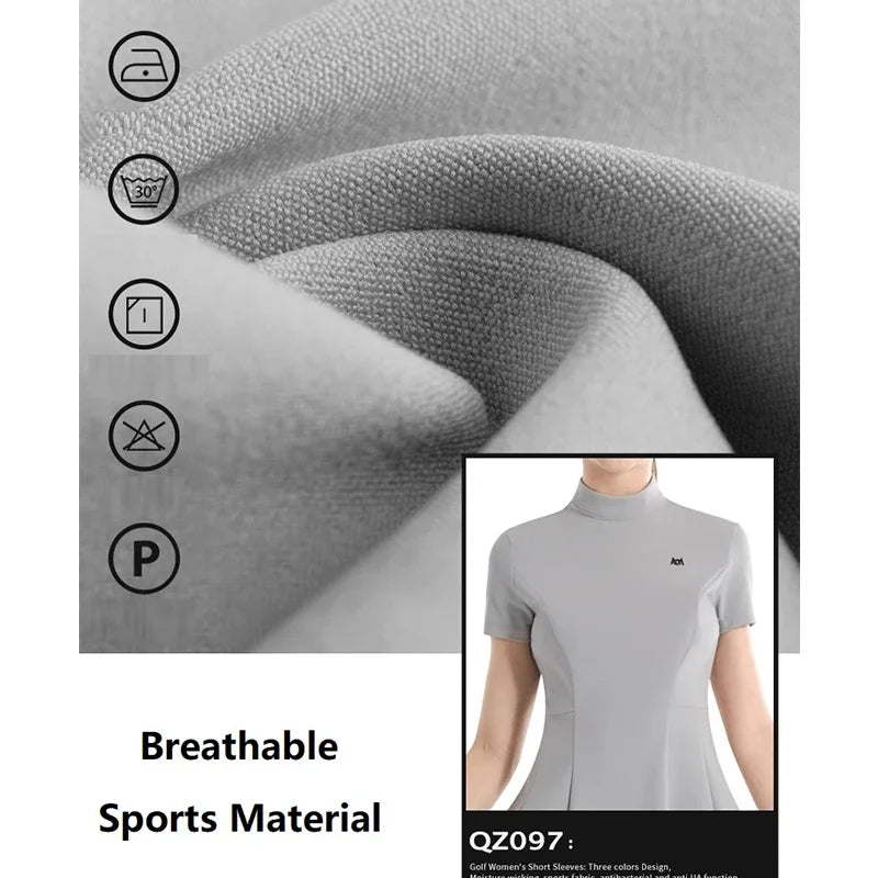 Women's Breathable High Waist Ruffle Golf Dress Korean Style