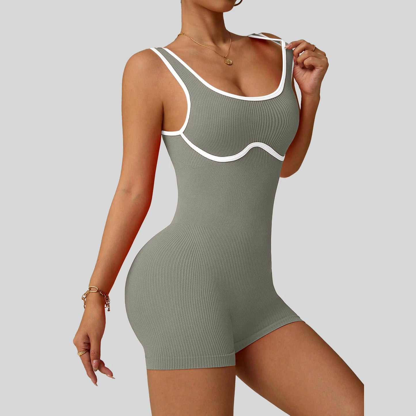 DPSTGYMCN Shockproof Yoga Bodysuit Seamless Sculpting