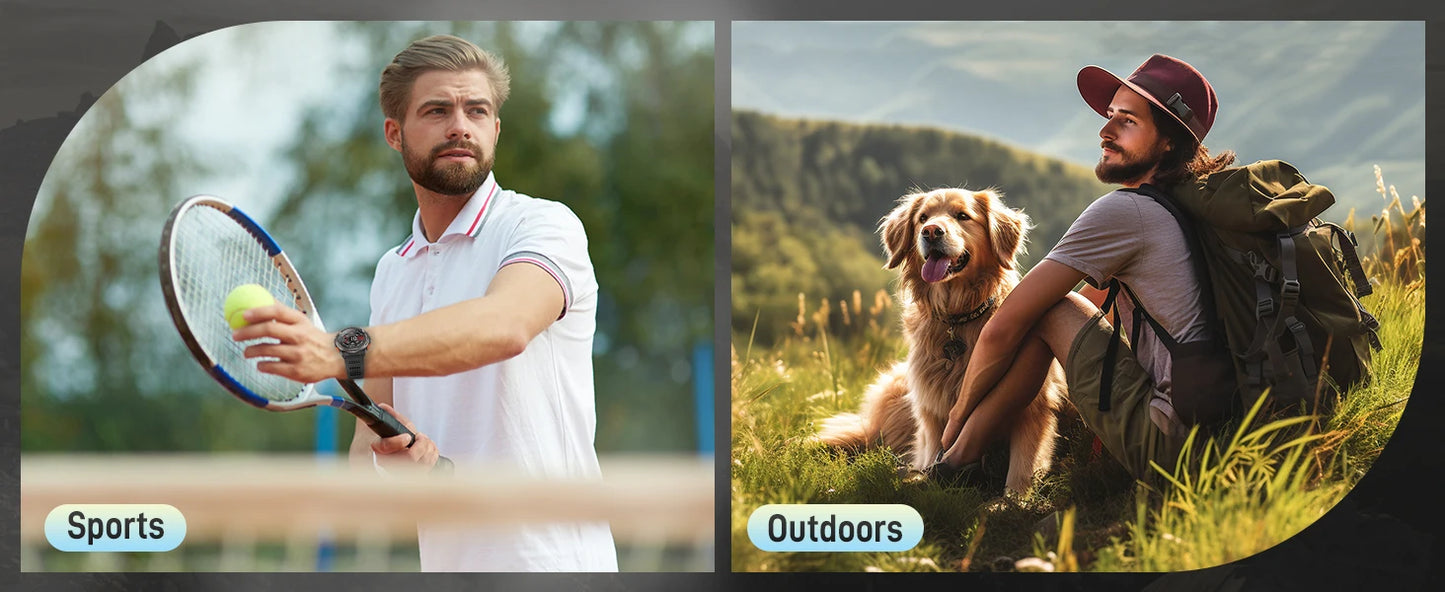 EIGIIS KE5 Smart Watch With Compass Altitude Barometer LED Flashlight