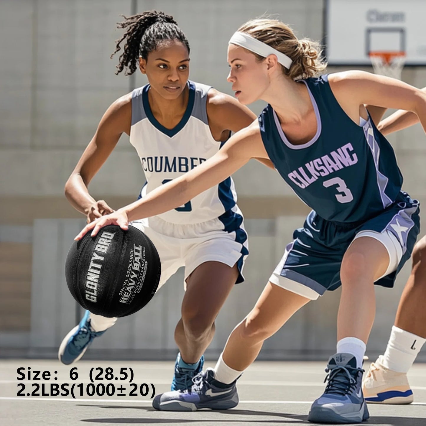 Weighted Training Basketball Women 2.2LBS/28.5'' Adult 3LBS/29.5'' Size6/7 Help Improve Dribbling ,Passing,And Rebounding Skills