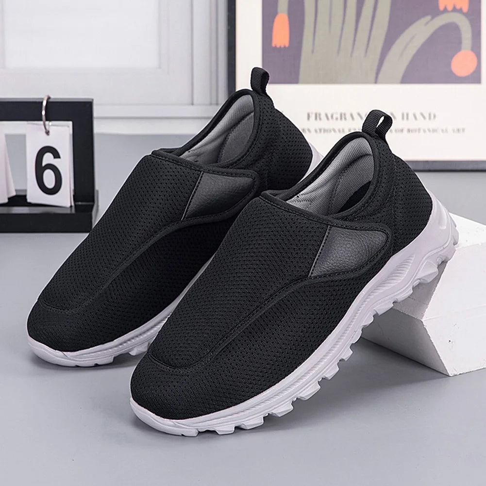 Men Diabetic Casual Shoes Breathable Non-slip Wide Walking Sneakers Outdoor 2024 Slip-On Orthopedic Shoes Velcro Men Shoes Gift